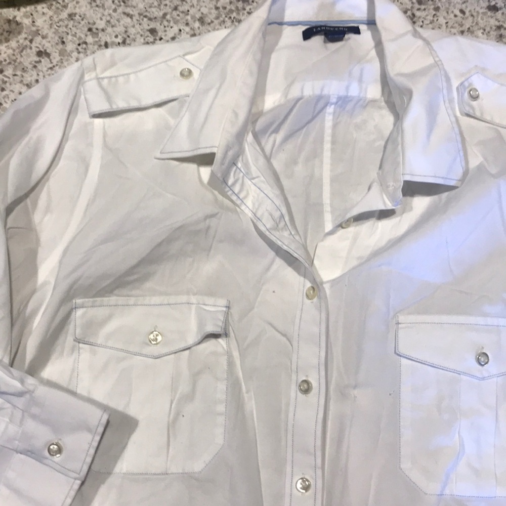 Lands End 24W Crisp White Shirt